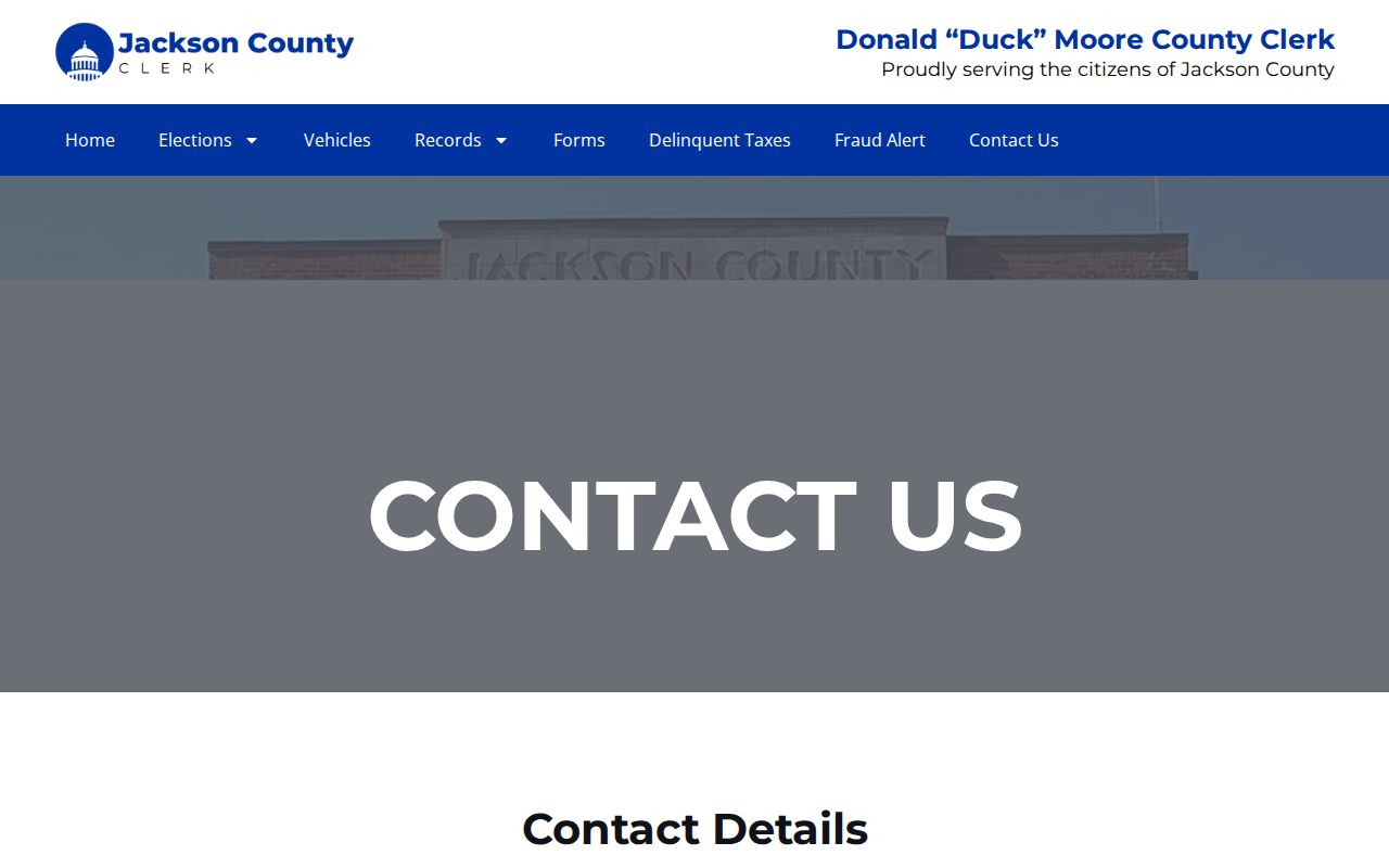 McKee criminal records Jackson County Clerk contact page